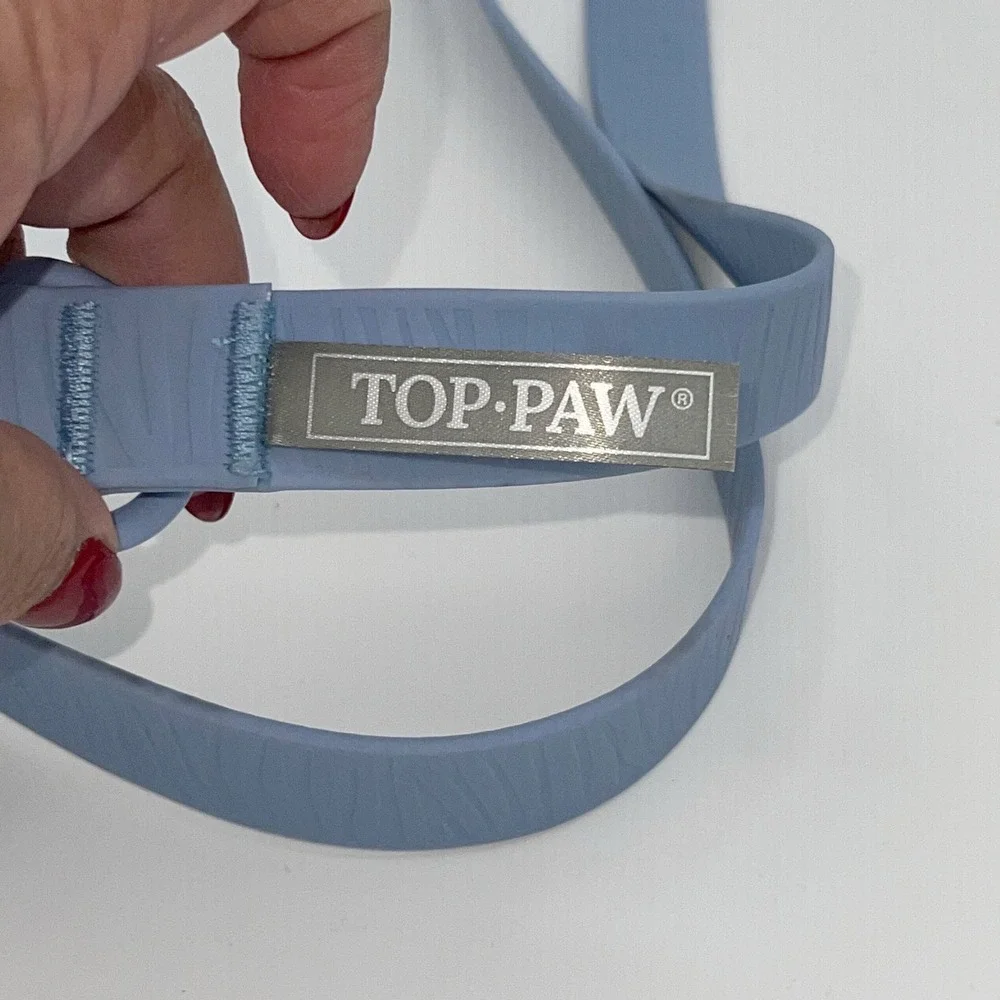 Top Paw Blue Coated Nylon Leash With Accessory Ring 4ft 121cm Dog‎ Pet